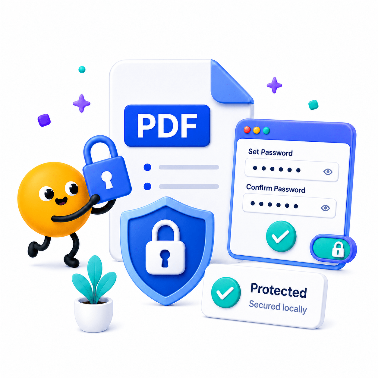 Protect PDF Illustration